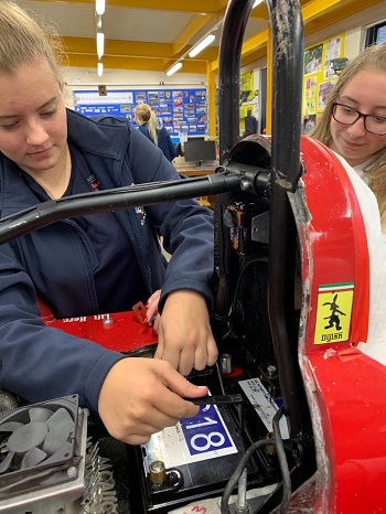 7. MOT putting in batteries to check car works